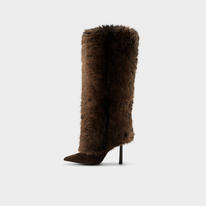Lennore in Dark Brown 14163383 - Knee-high boot, Stiletto heel | Aldo Trending