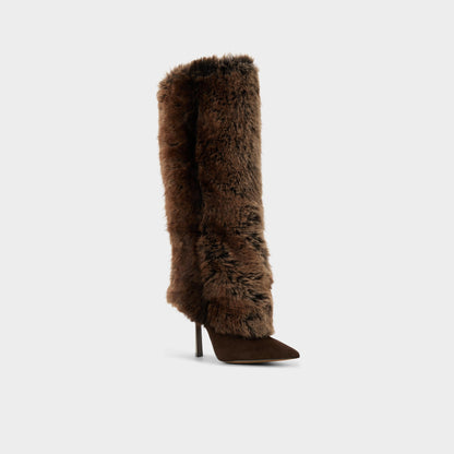 Lennore in Dark Brown 14163383 - Knee-high boot, Stiletto heel | Aldo Trending