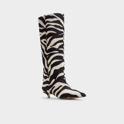 Gabelia in White Black - Knee-high boot, Kitten heel | Aldo Recommended