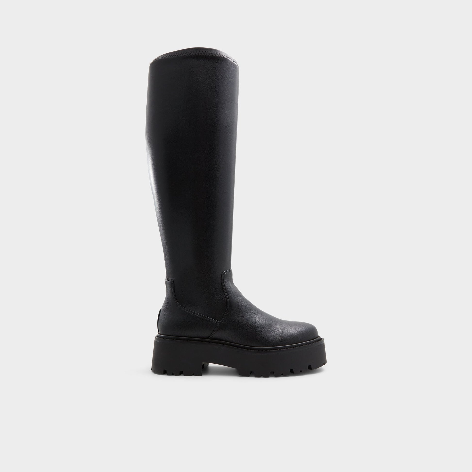 Carelden Black Women's Tall Boots - Knee-high boot, Lug sole | Aldo Signature