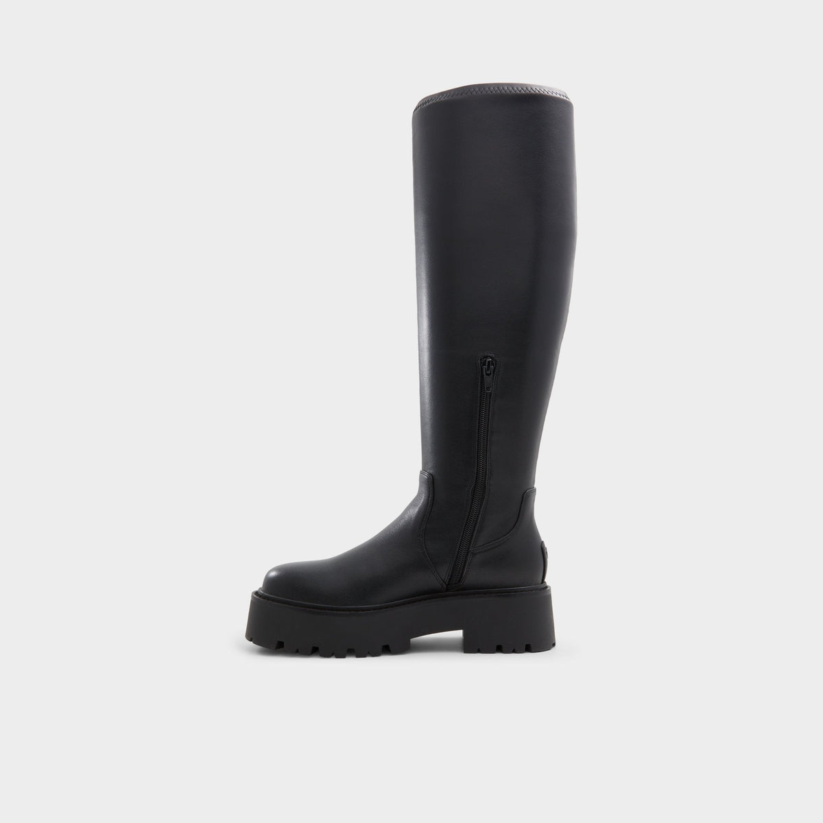 Carelden Black Women's Tall Boots - Knee-high boot, Lug sole | Aldo Signature