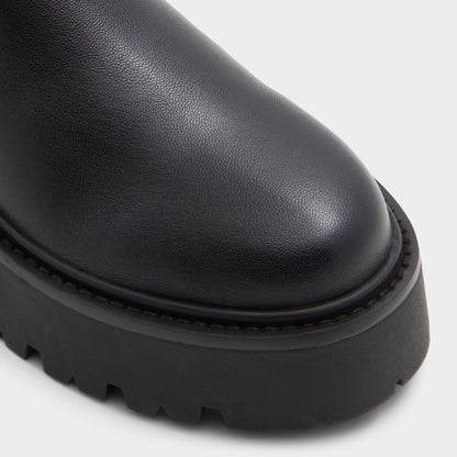 Carelden Black Women's Tall Boots - Knee-high boot, Lug sole | Aldo Signature