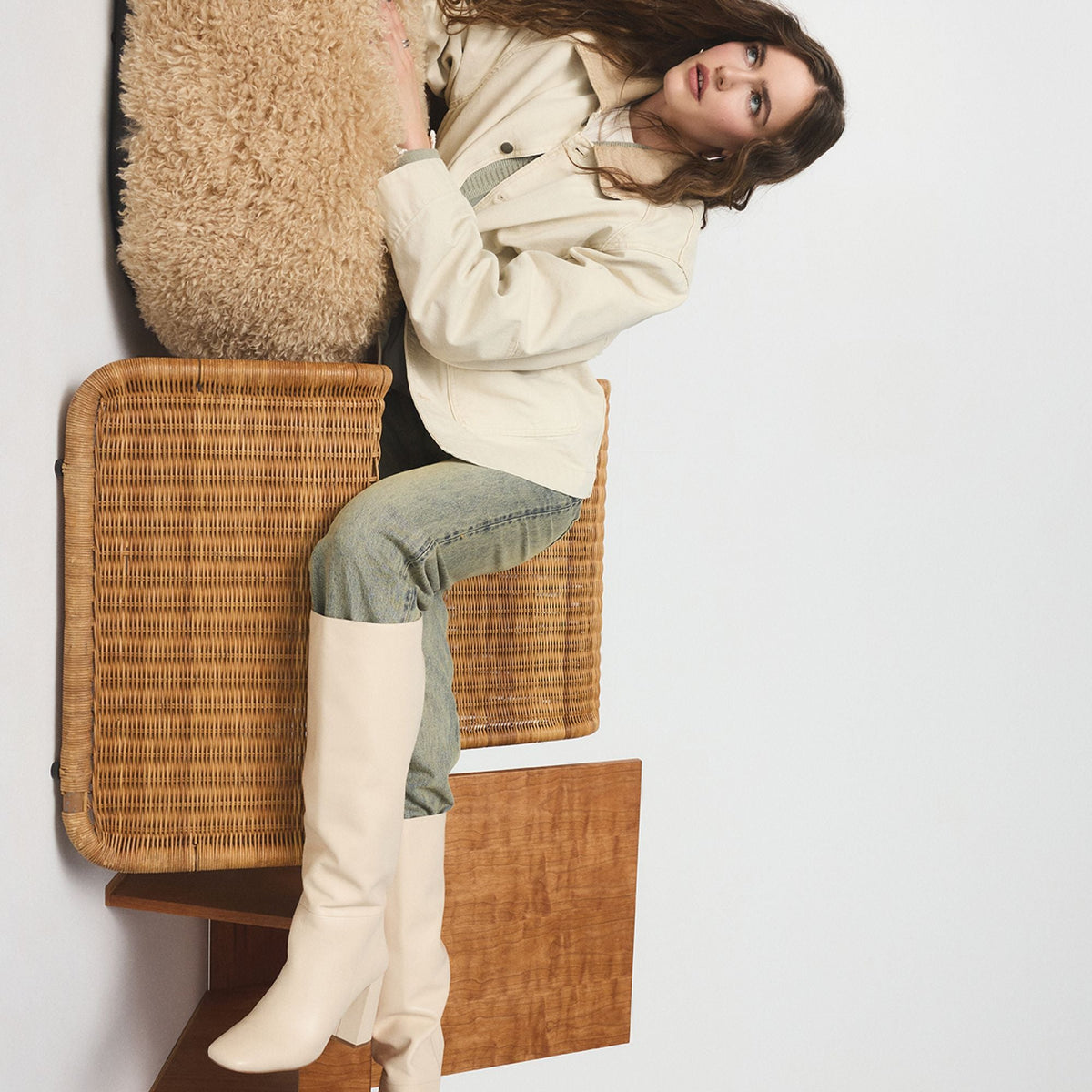Helana in Cream - Knee-high boot, Block heel | Aldo Recommended