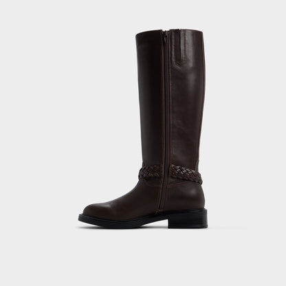 Philippa in Dark Brown - Riding boot, Block heel | Aldo Exclusive