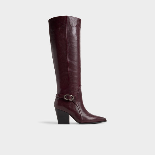 Saddle in Bordo - Knee-high boot, Block heel | Aldo Signature
