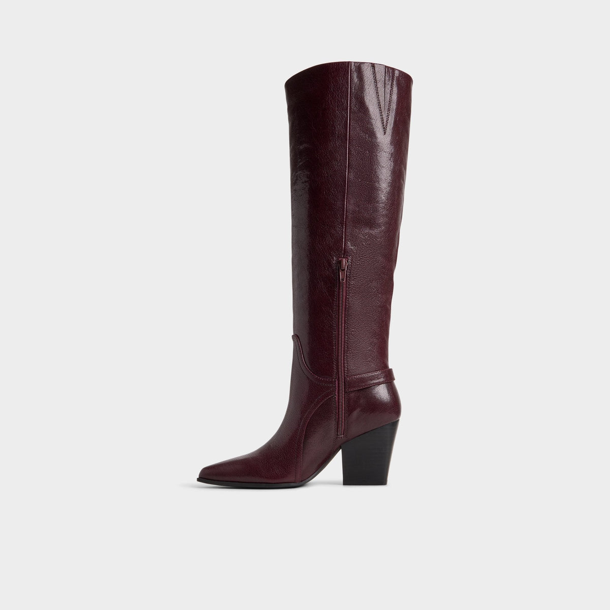 Saddle in Bordo - Knee-high boot, Block heel | Aldo Signature