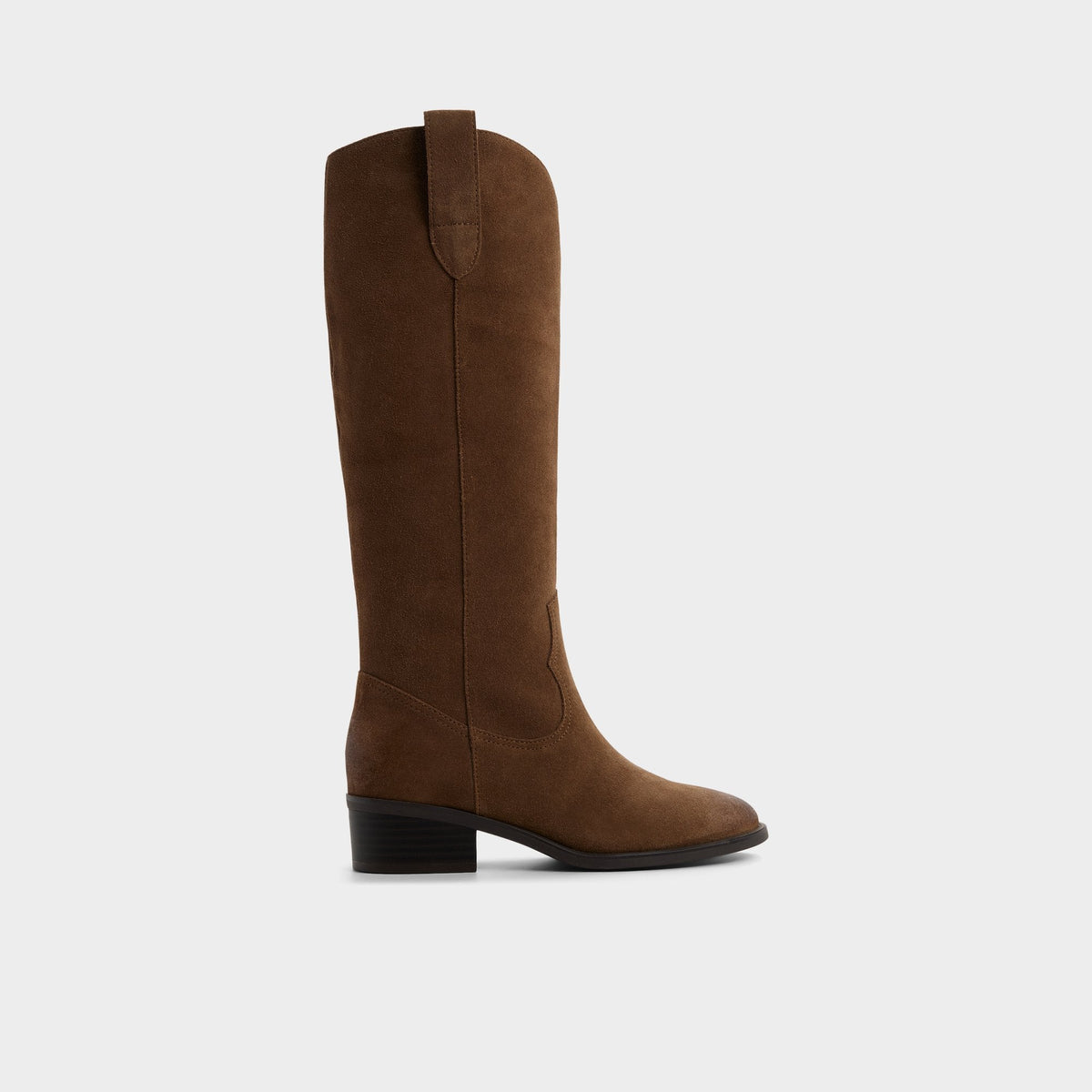 Kaydia in Dark Brown - Knee-high western boot, Block heel | Aldo Premium