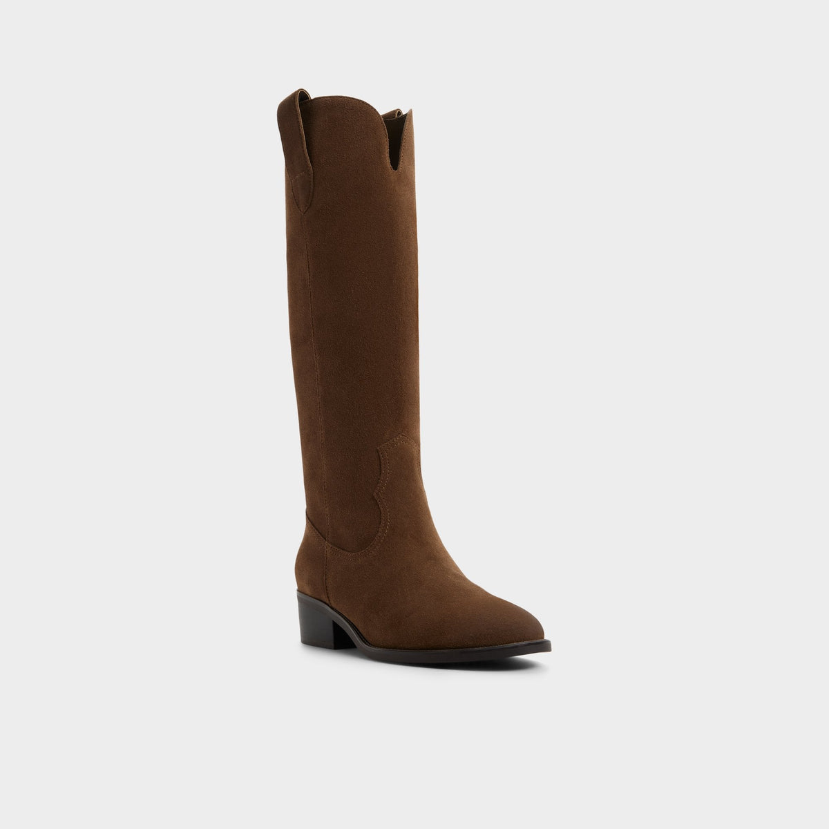 Kaydia in Dark Brown - Knee-high western boot, Block heel | Aldo Premium