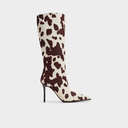 Re in Emma Open Brown - Knee-high boot, Stiletto heel | Aldo Popular