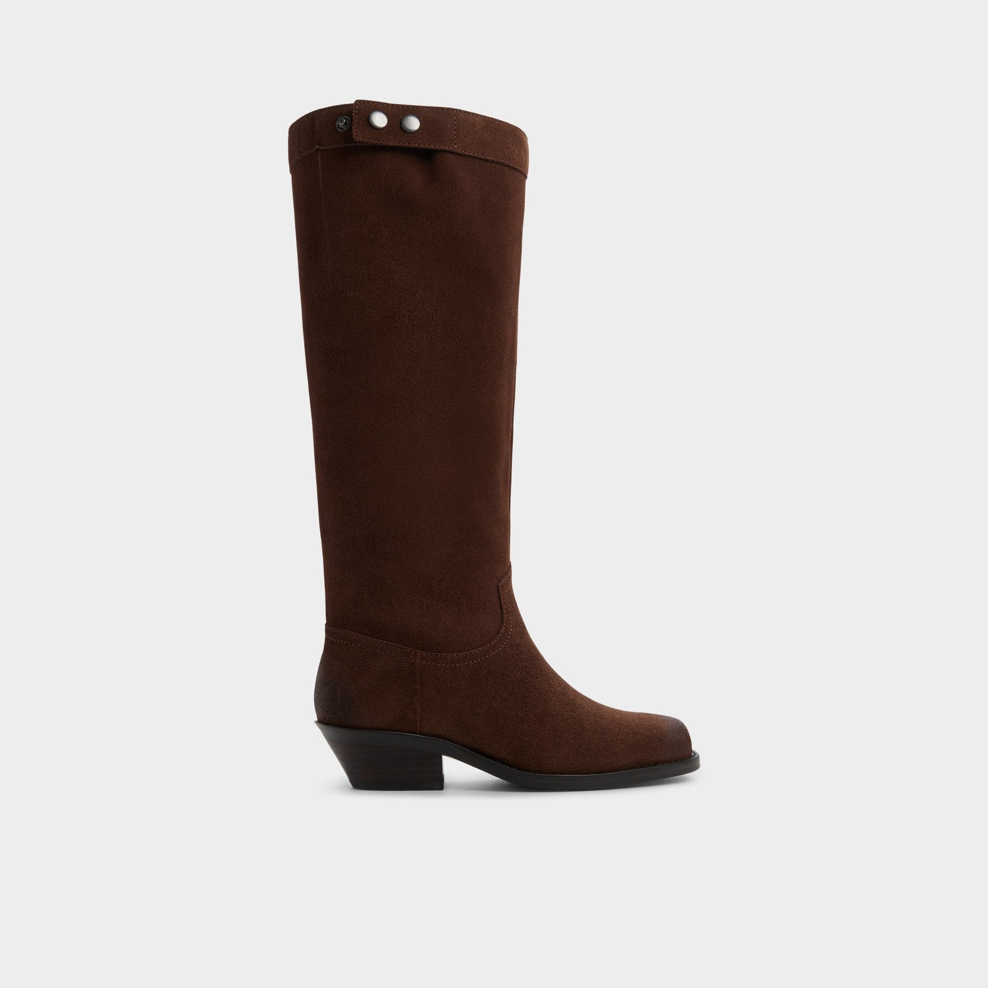 Emberlyn in Dark Brown 14163446 - Knee-high western boot, Cup sole | Aldo Trending