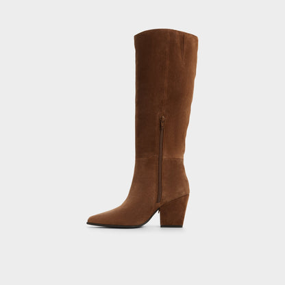 Kaelya in Dark Brown - Knee-high boot, Block heel | Aldo Recommended
