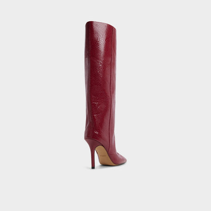 Aleena in Dark Red - Knee-high boot, Stiletto heel | Aldo Exclusive