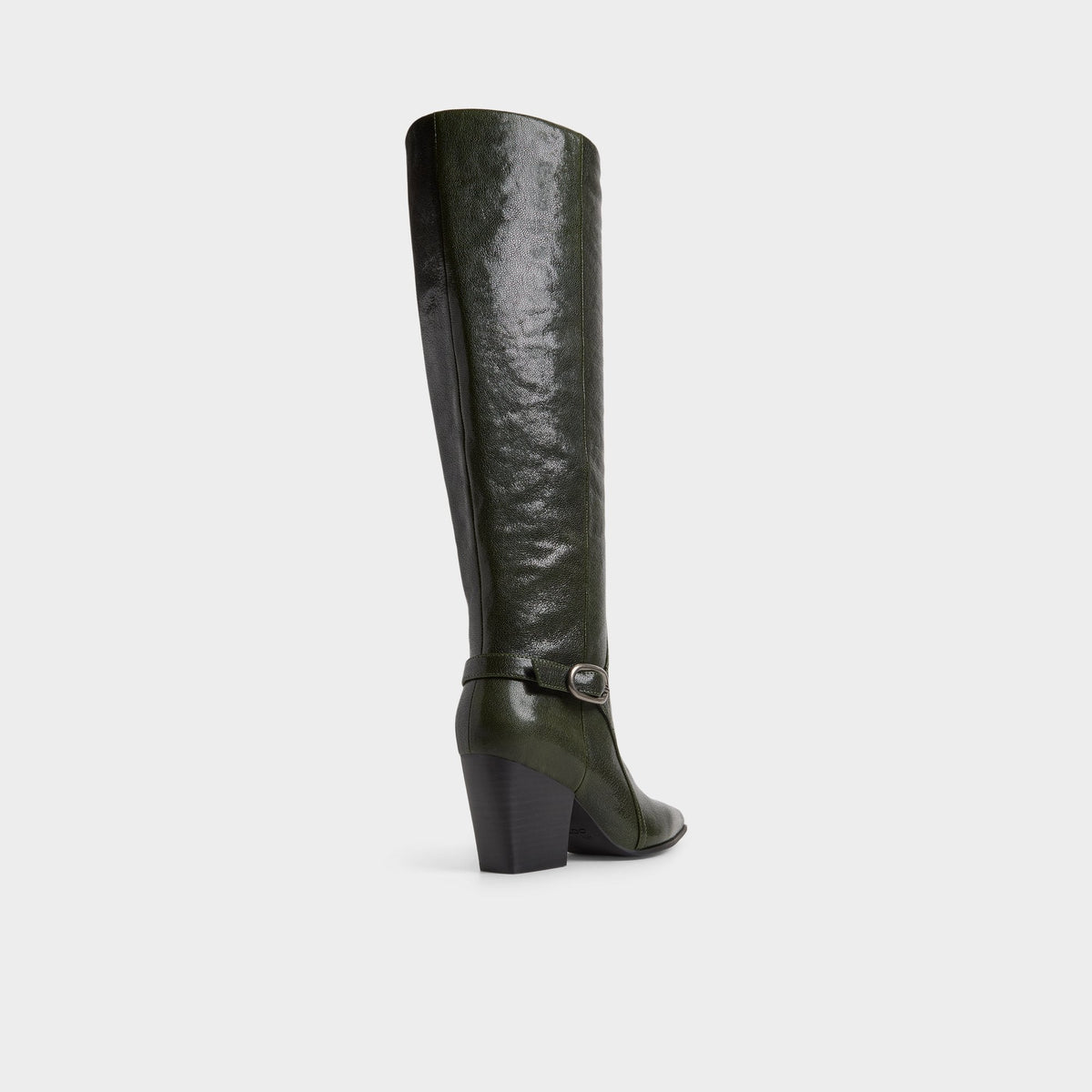 Saddle in Dark Green - Knee-high boot, Block heel | Aldo Signature
