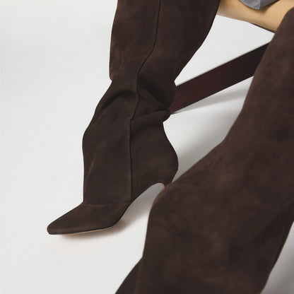Frankey in Dark Brown - Knee-high boot, Stiletto heel | Aldo Essential