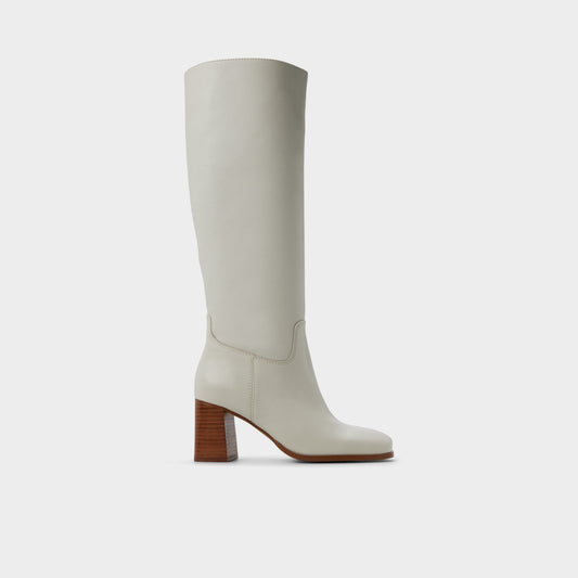 Elyze in White Bone - Knee-high boot, Block heel | Aldo Classic