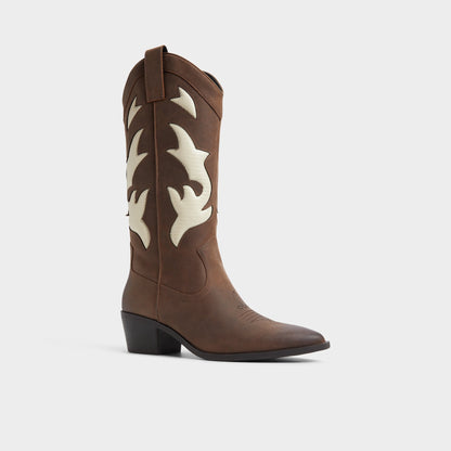 Nebraska Royal Brown Women's Western - Mid-calf western boot | Aldo Essential