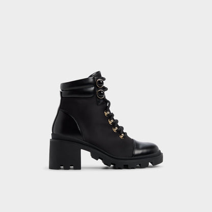 Mariettia in Black - Lace-up boot, Lug sole | Aldo Trending
