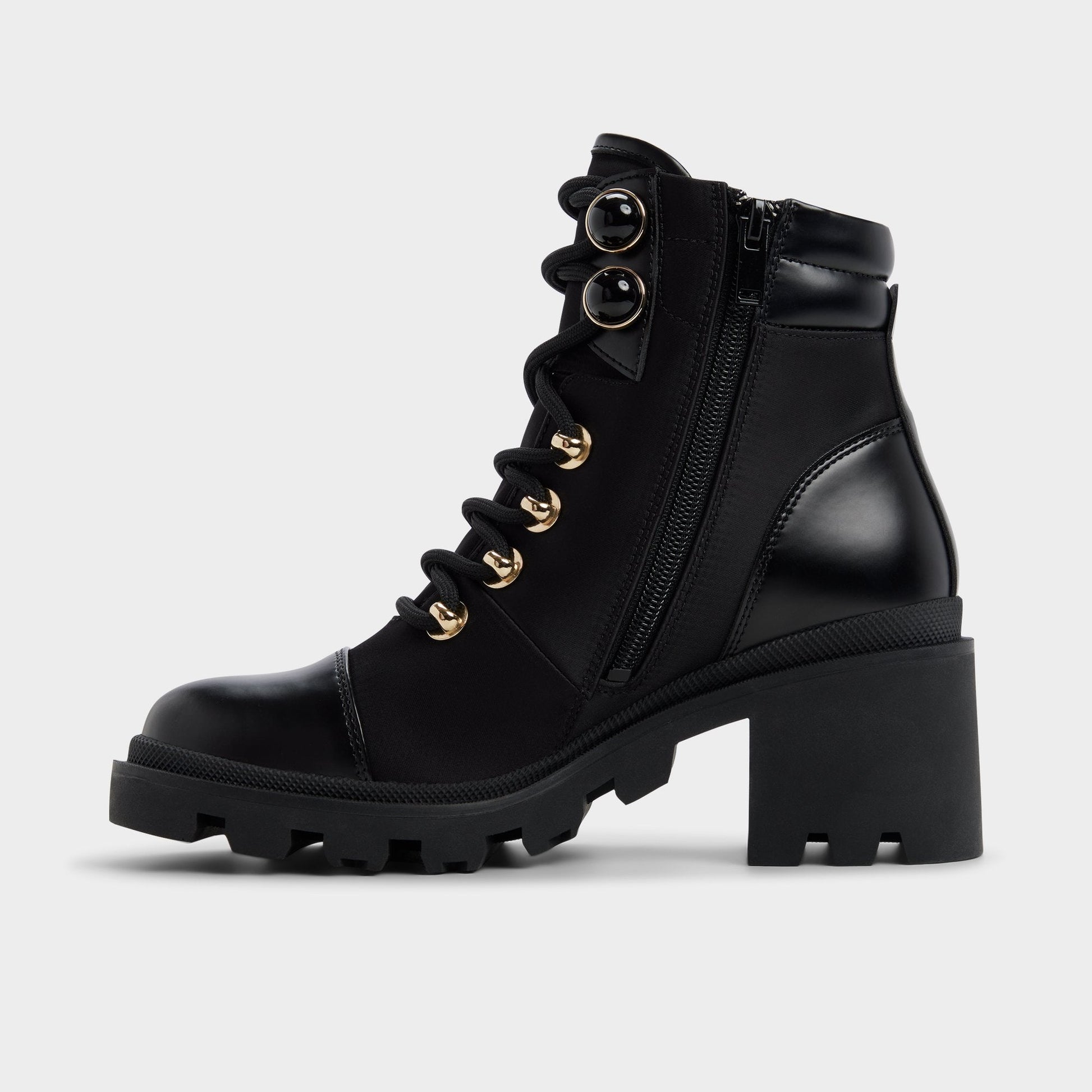 Mariettia in Black - Lace-up boot, Lug sole | Aldo Trending