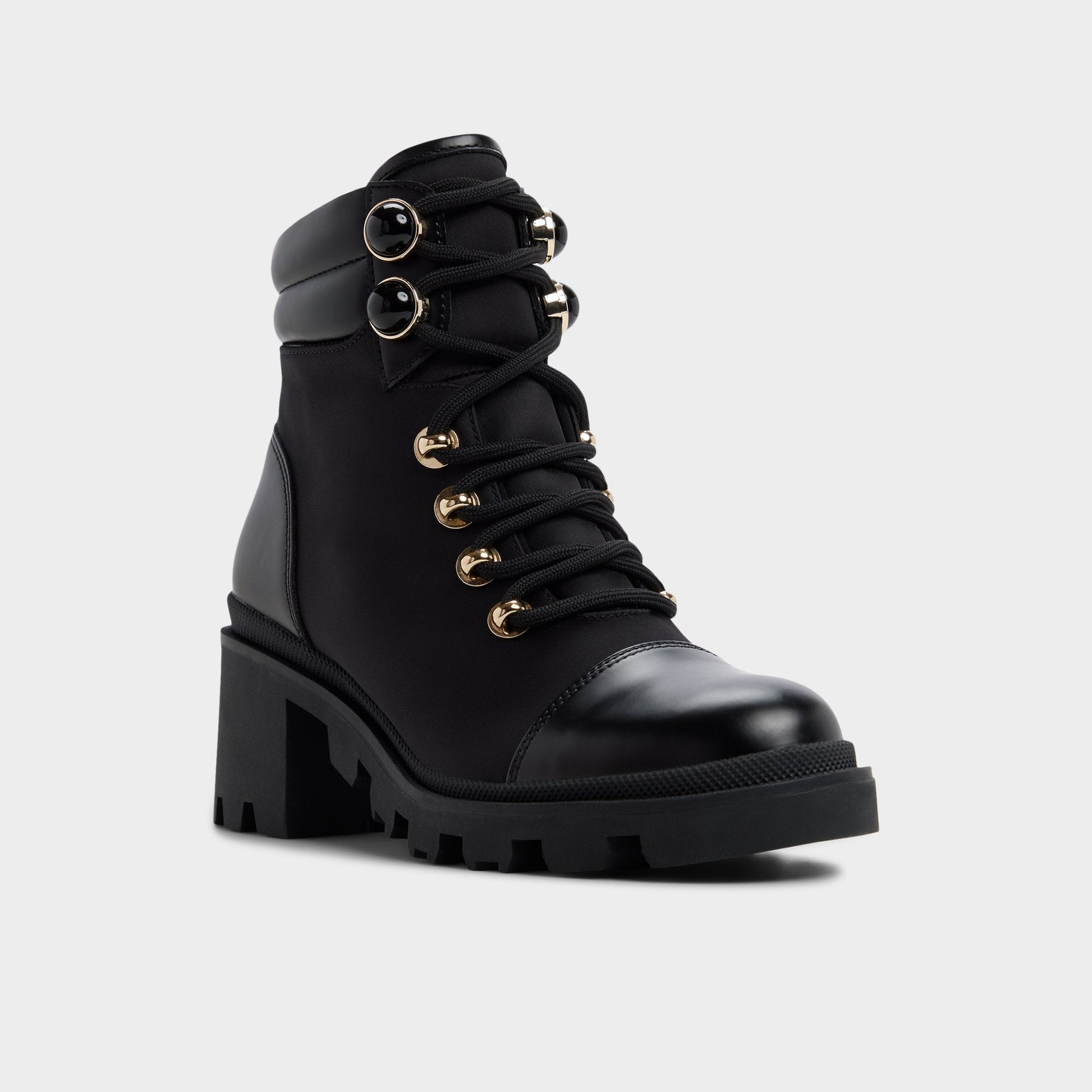 Mariettia in Black - Lace-up boot, Lug sole | Aldo Trending