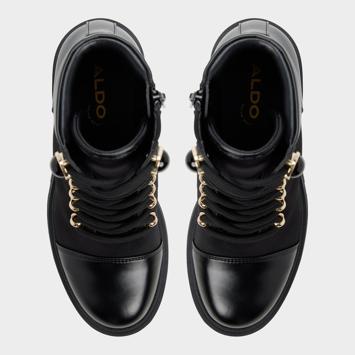 Mariettia in Black - Lace-up boot, Lug sole | Aldo Trending