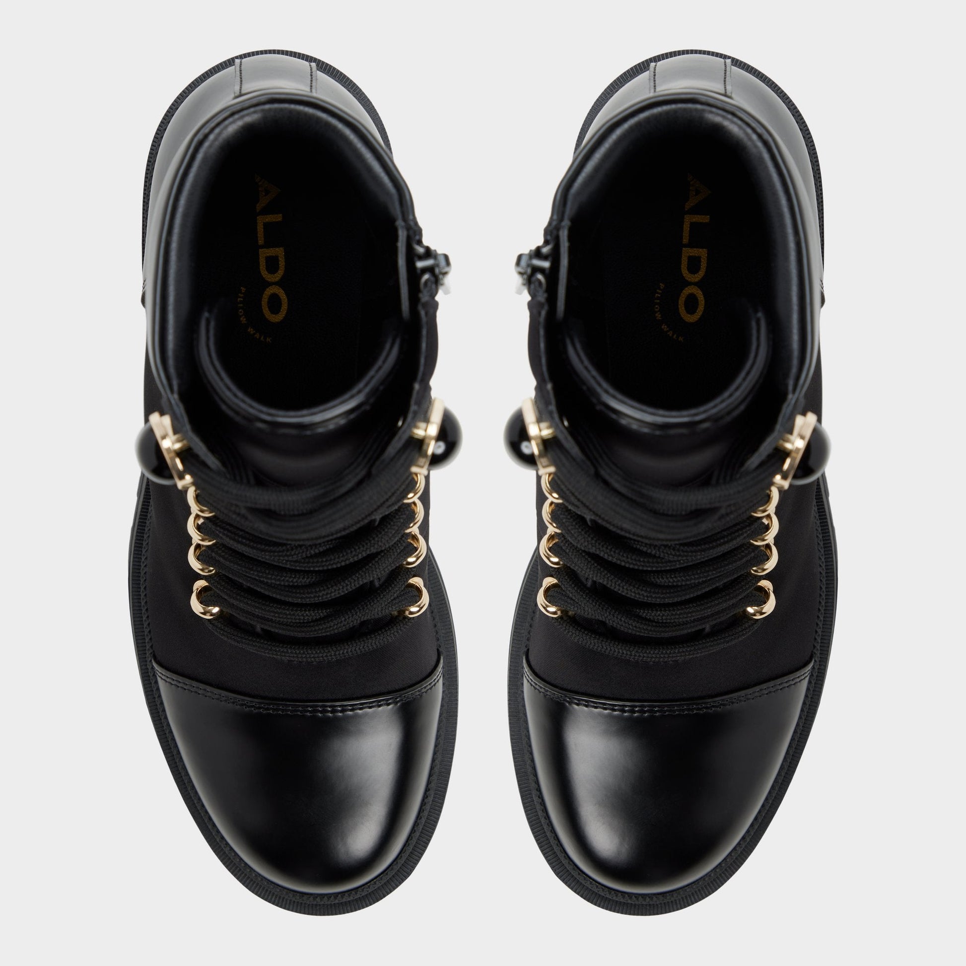 Mariettia in Black - Lace-up boot, Lug sole | Aldo Trending