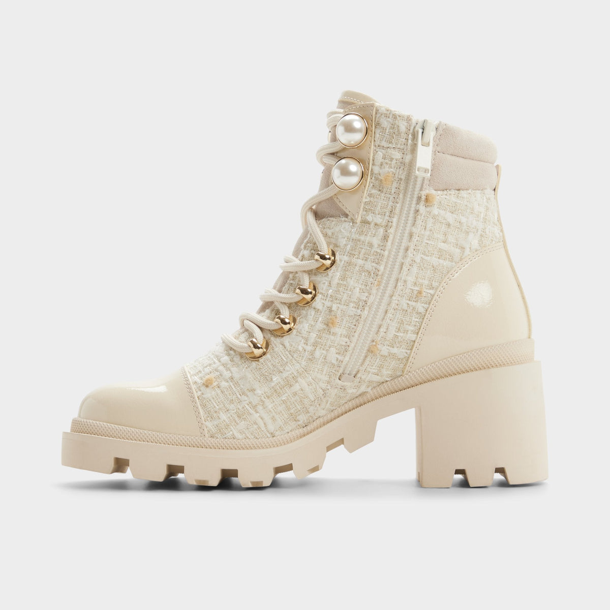 Mariettia in Other White - Lace-up boot, Lug sole | Aldo Recommended