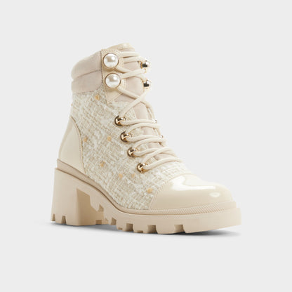 Mariettia in Other White - Lace-up boot, Lug sole | Aldo Recommended