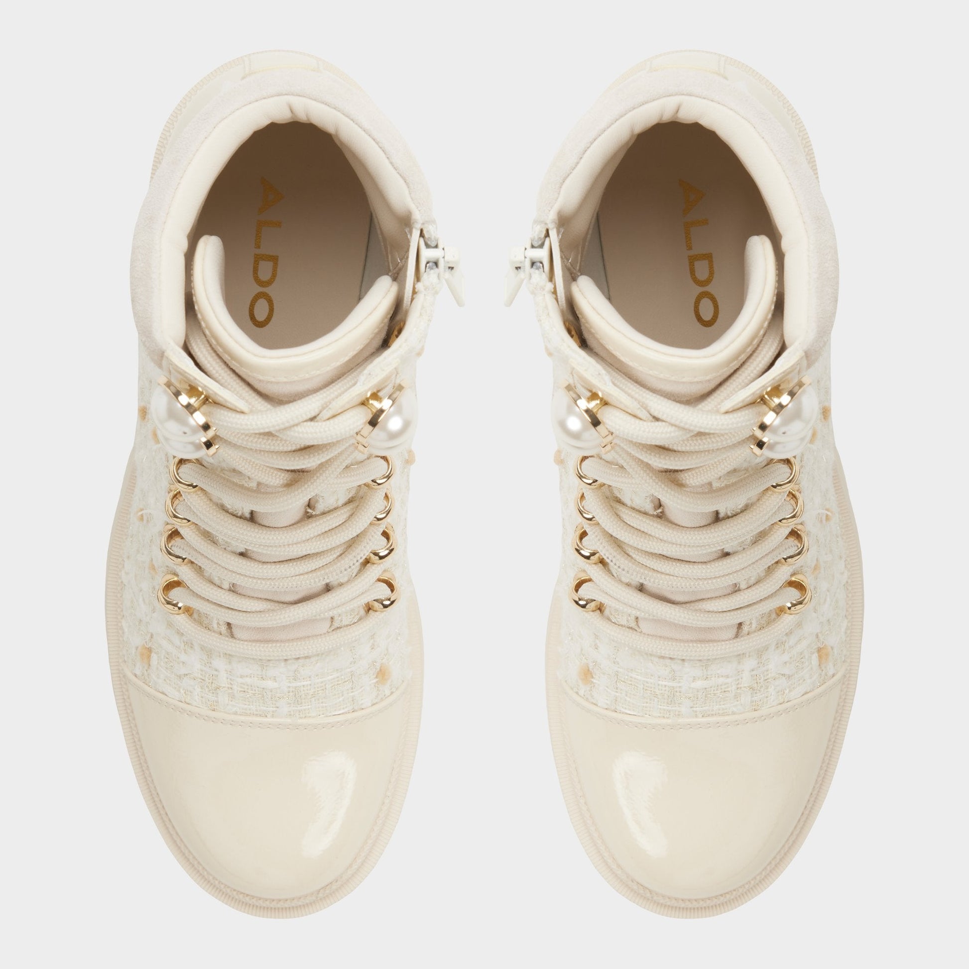 Mariettia in Other White - Lace-up boot, Lug sole | Aldo Recommended