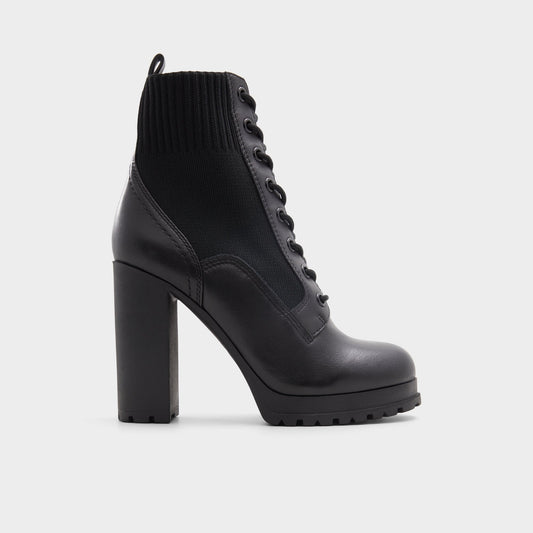 Rebellious Black Women's Combat boots - Combat ankle boot, Lug sole | Aldo Exclusive