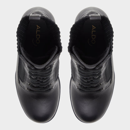 Rebellious Black Women's Combat boots - Combat ankle boot, Lug sole | Aldo Exclusive