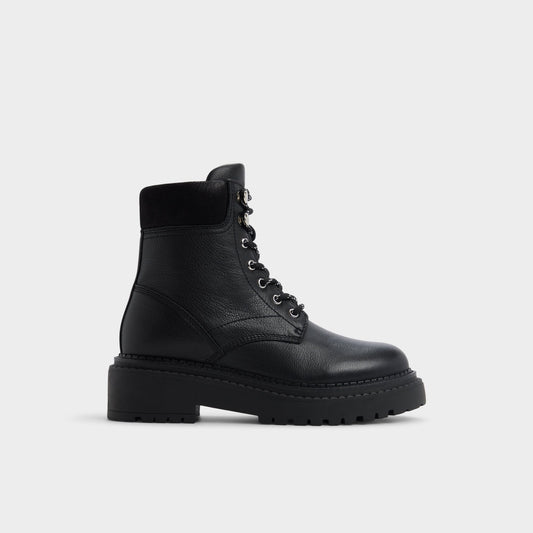 Lewellan in Black - Hiking boot, Lug sole | Aldo Signature