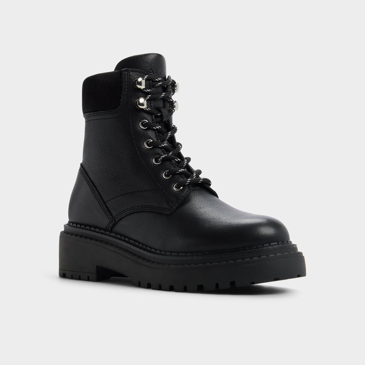 Lewellan in Black - Hiking boot, Lug sole | Aldo Signature