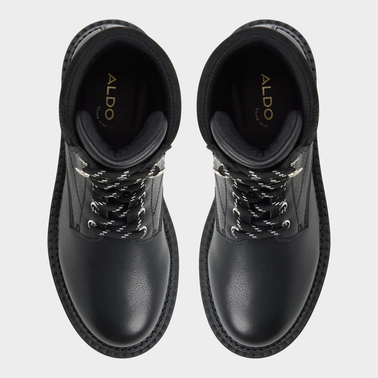 Lewellan in Black - Hiking boot, Lug sole | Aldo Signature