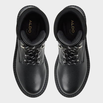 Lewellan in Black - Hiking boot, Lug sole | Aldo Signature