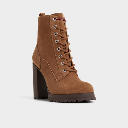 Rebelliously in Light Brown - Combat ankle boot, Lug sole | Aldo Essential