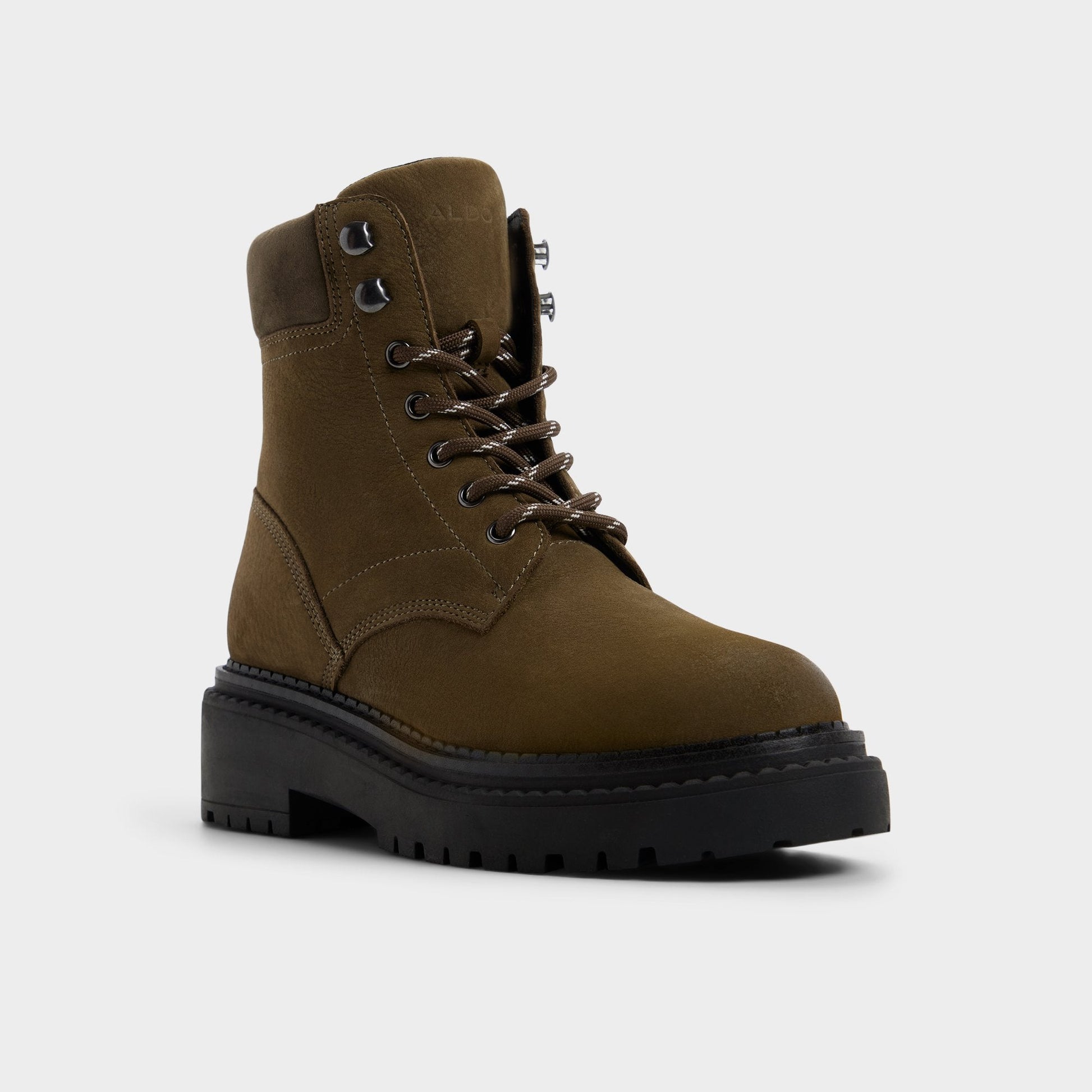 Lewellan in Dark Green - Hiking boot, Lug sole | Aldo Featured