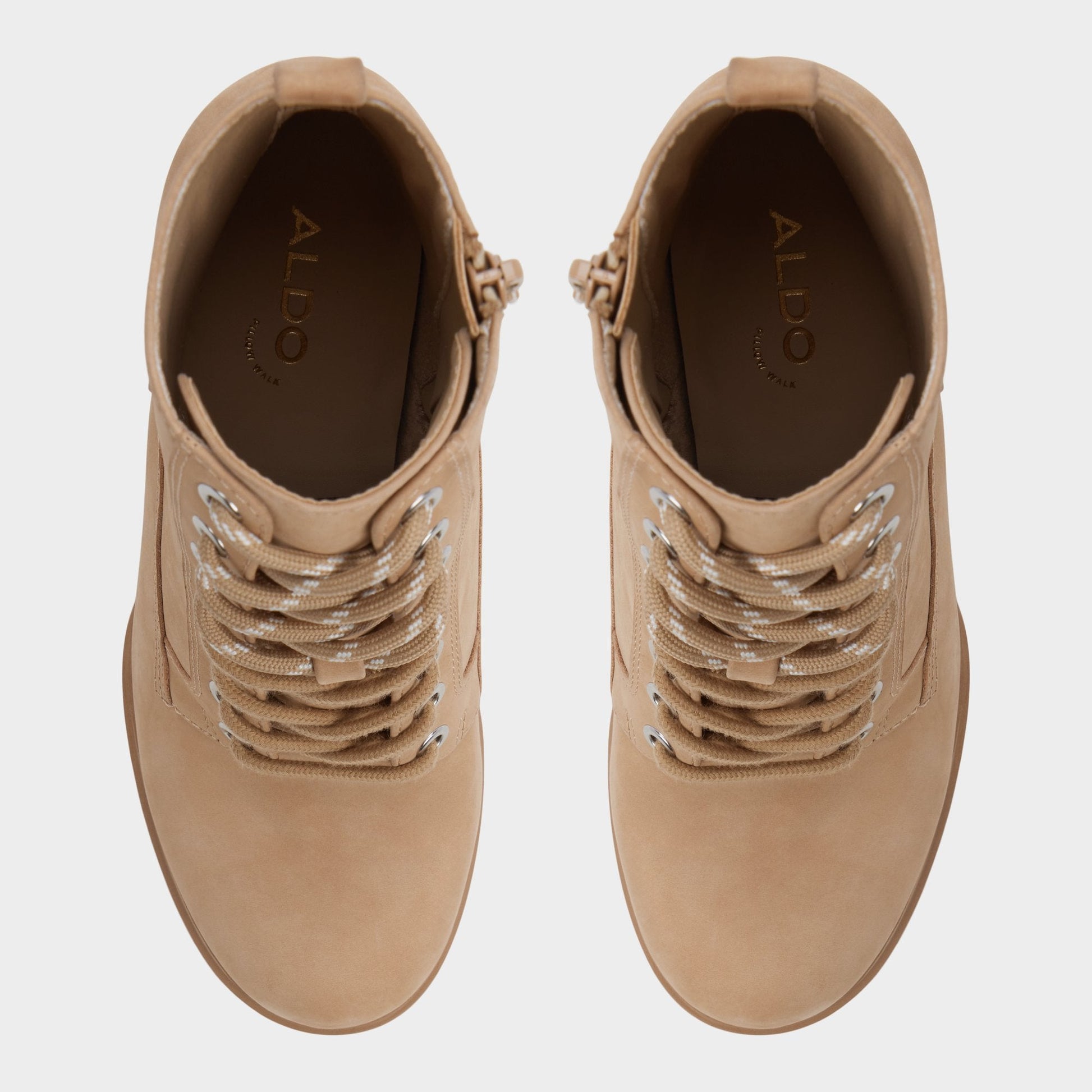 Rebelliously in Medium Beige - Combat ankle boot, Lug sole | Aldo Popular