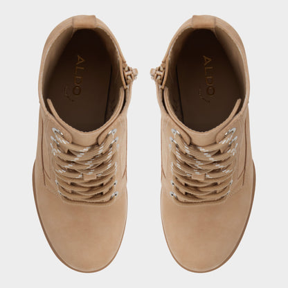 Rebelliously in Medium Beige - Combat ankle boot, Lug sole | Aldo Popular