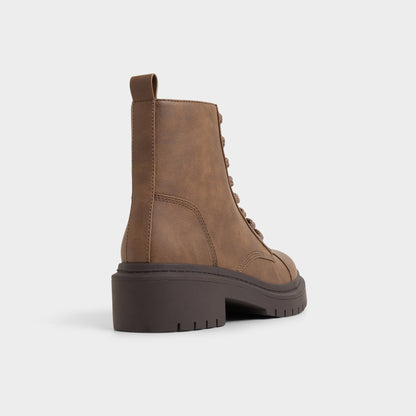 Goer in Medium Brown - Combat ankle boot, Lug sole | Aldo Trending