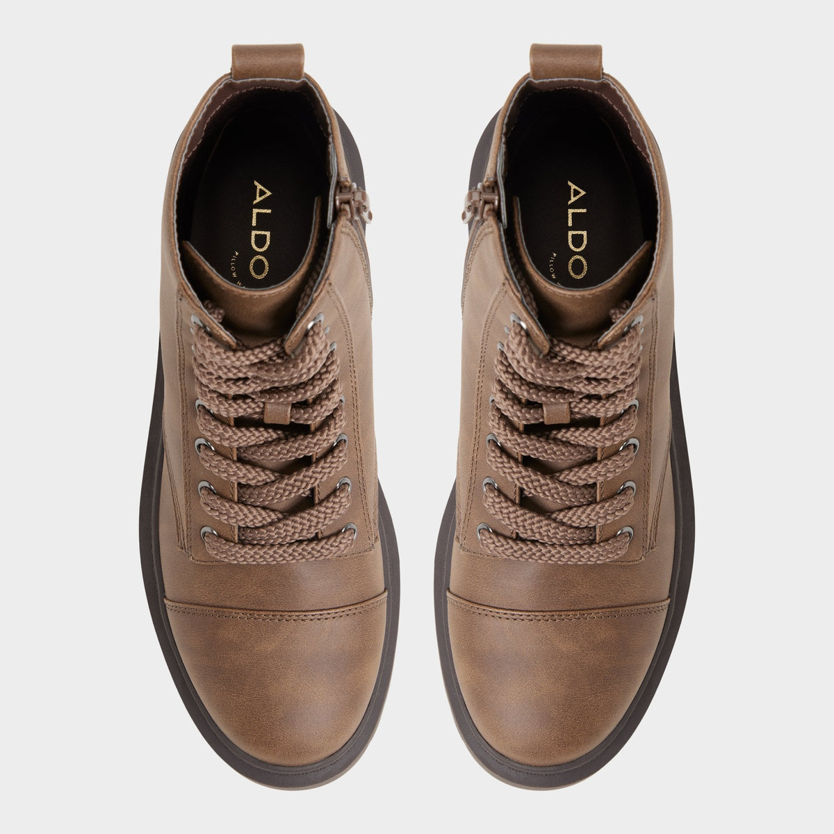 Goer in Medium Brown - Combat ankle boot, Lug sole | Aldo Trending