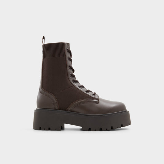 Talaleryknit Brown Overflow Women's Combat boots - Combat ankle boot, Brown | Aldo Best Seller