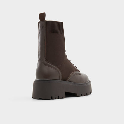 Talaleryknit Brown Overflow Women's Combat boots - Combat ankle boot, Brown | Aldo Best Seller