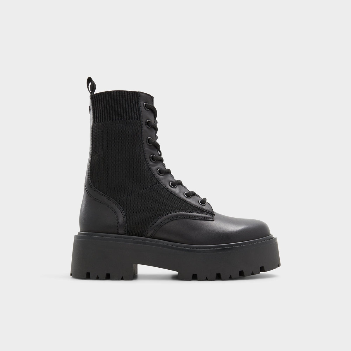 Talaleryknit Black Women's Combat boots - Combat ankle boot, Black | Aldo Recommended