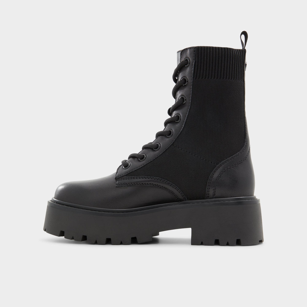 Talaleryknit Black Women's Combat boots - Combat ankle boot, Black | Aldo Recommended
