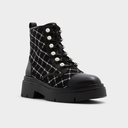 Marthia in Other Black - Combat ankle boot, Black | Aldo Exclusive