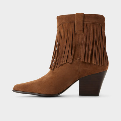 Jollene in Dark Brown - Western boot, Block heel | Aldo Signature