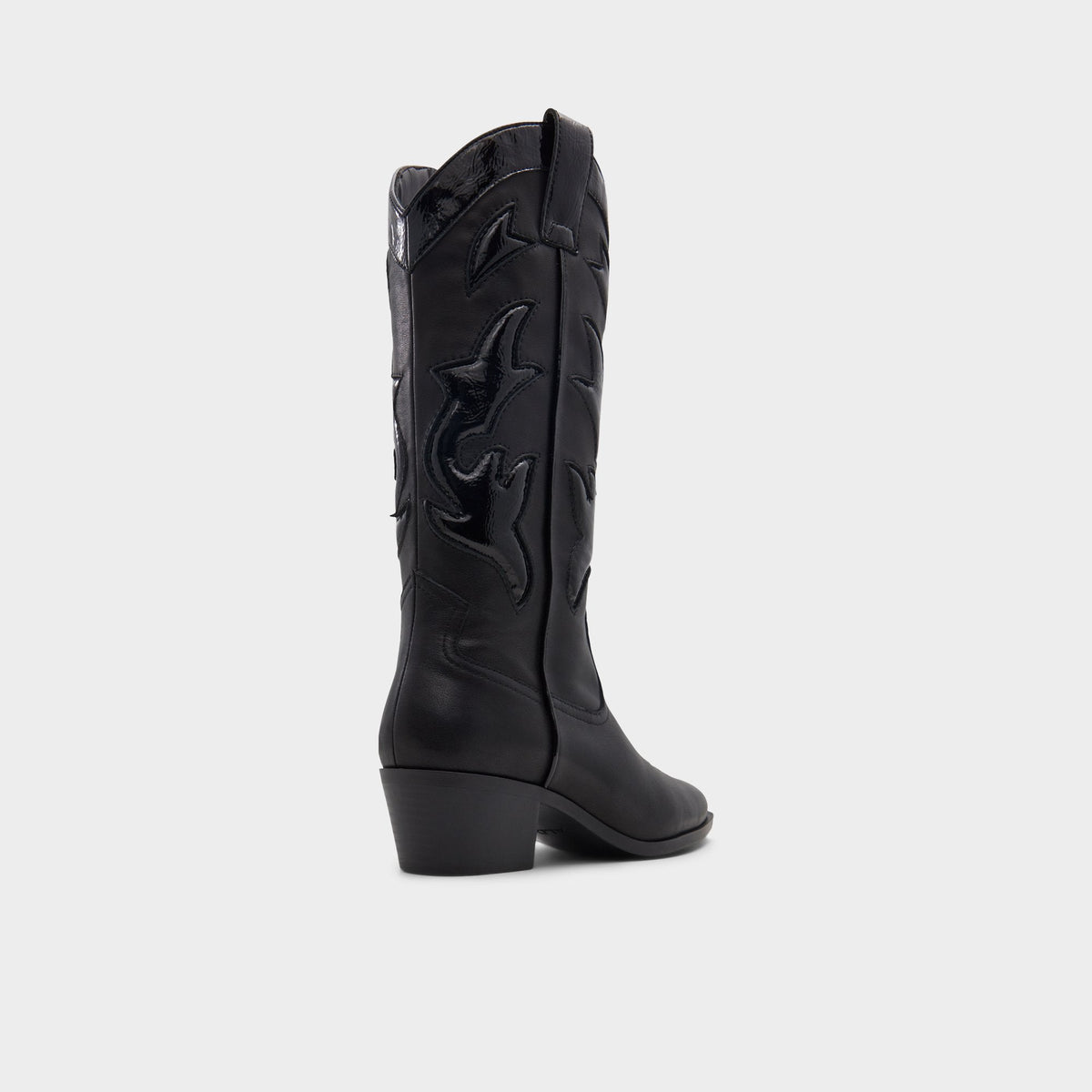 Nebraska Black Women's Western - Mid-calf western boot, Block heel | Aldo Classic