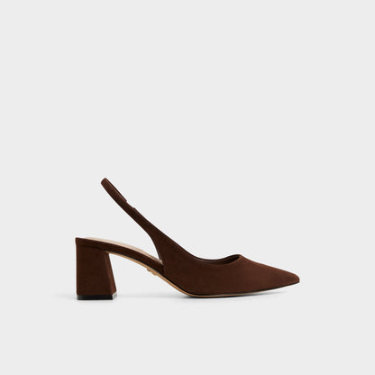 Uliana in Dark Brown - Slingback heel, Block heel | Aldo Classic
