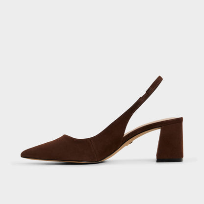Uliana in Dark Brown - Slingback heel, Block heel | Aldo Classic