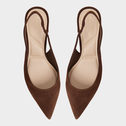 Uliana in Dark Brown - Slingback heel, Block heel | Aldo Classic